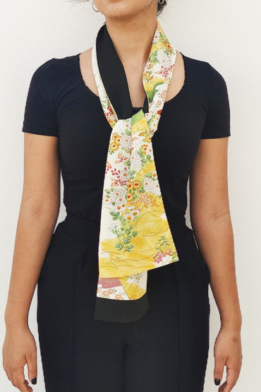 Handmade Kimono Silk Scarf | Kiku