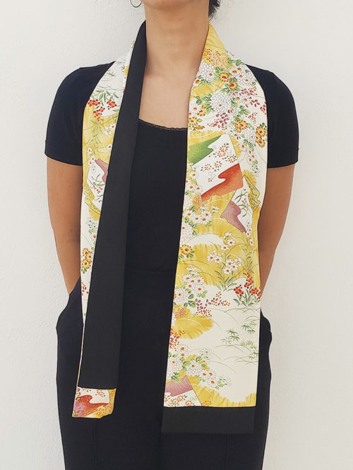 Handmade Kimono Silk Scarf | Kiku