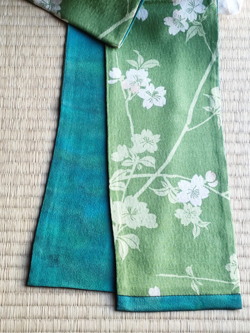 Handmade Kimono Silk Scarf Sakura J-okini Malta