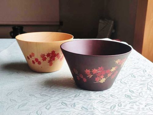 Japanese Wooden Soup Bowl Momiji j-okini malta