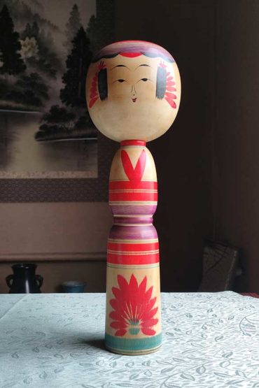 Vintage Traditional Kokeshi doll Yajiro style 31cm