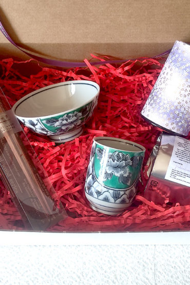 Sencha tea and Japanese Tableware Gift Box j-okini Malta
