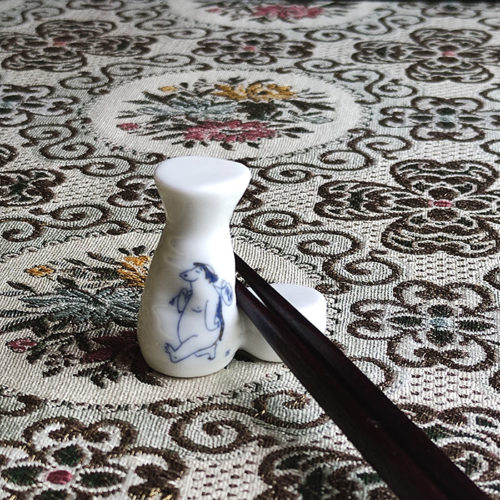 Vintage Kappa Chopsticks rest and Mini plate