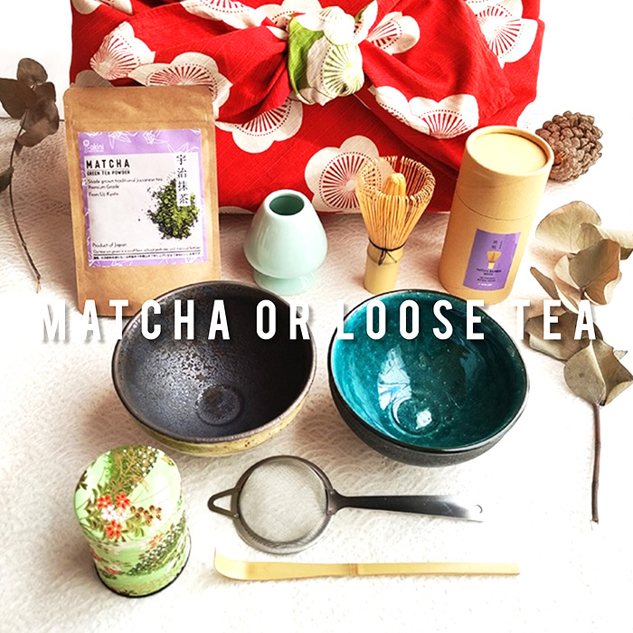 Matcha gift boxes Japanese loose tea gift j-okini Malta