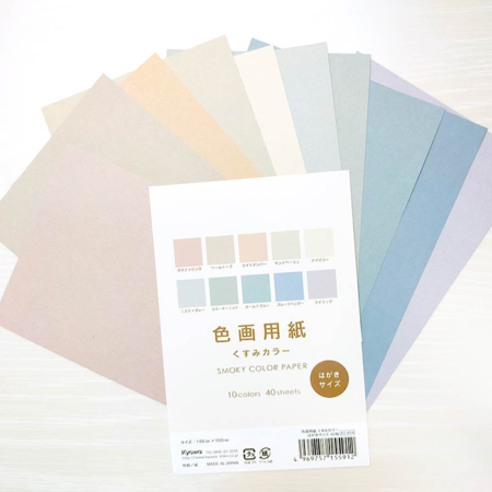 Coloured Post Card Paper 40 Sheets | Milky Colours