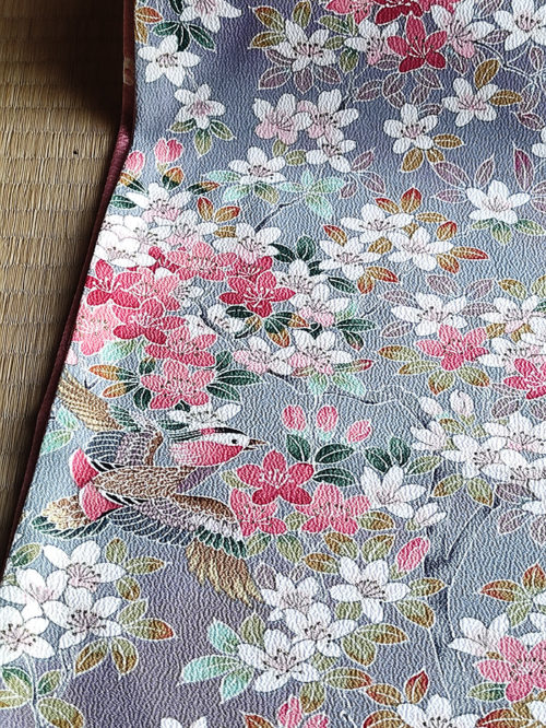 Japanese Handmade Kimono Silk Scarf Sakura j-okini Malta