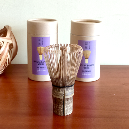 Matcha Bamboo Whisk Brown with a Split handle