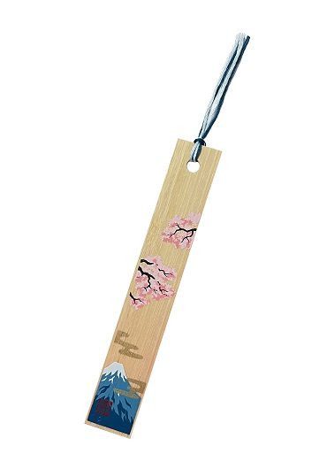 Bamboo bookmark Sakura Fuji