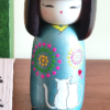 Japanese Kokeshi doll Hanabi Handmade wooden doll j-okini Malta