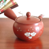 Hand-painted Tokoname Kyusu Teapot Ume j-okini Malta