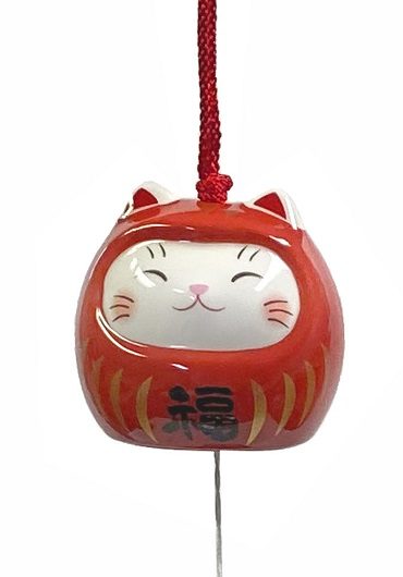 Neko Daruma Furin Wind Chime j-okini Malta