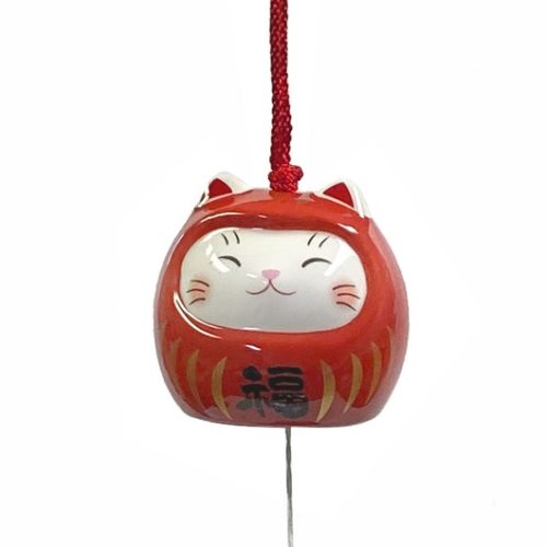 Neko Daruma Furin Wind Chime j-okini Malta