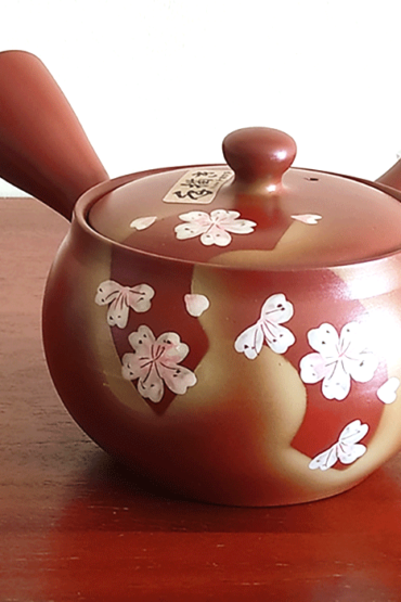 Hand-painted Tokoname Kyusu Teapot Sakura Obi