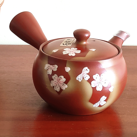 Hand-painted Tokoname Kyusu Teapot Sakura Obi