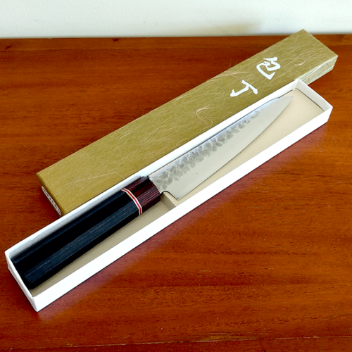 Japanese Kitchen Knife Petty | Hammered VG10 | Octagonal handle j-okini Malta