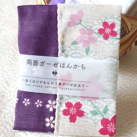 Double-sided Gauze Handkerchief | Sakura