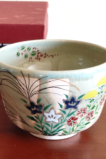 Handmade Matcha bowl Akikusa