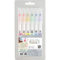 The Kuretake ZIG Clean Color Dot 6 Color Set | Mild is a delightful collection of markers designed to bring a touch of creativity and fun to your artwork, journaling, and note-taking. Each marker in this set features a unique dot core that is both elastic and versatile, allowing you to create a variety of dot sizes and shapes with ease. Create with Precision With the dot core side, you can effortlessly draw dots ranging from a maximum diameter of about 5mm to a minimum diameter of about 1mm. The elasticity of the dot core also enables you to create charming droplets, adding a playful element to your designs. Smooth and Consistent Lines These markers use water-based pigment ink, ensuring that your colors remain vibrant and do not bleed easily, even when layered over other colors. This makes them perfect for detailed work and layering techniques. Perfect for Journals and Notebooks The mild colors in this set are ideal for marking notebooks and journals, providing a subtle yet beautiful touch to your notes and entries. The gentle hues are easy on the eyes and add a sophisticated flair to your writing. Set Includes: Baby Pink Peach Bliss Butter Pale Mint Powder Blue English Lavender Available at j-okini.com in Malta