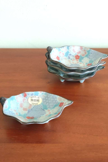 Arita ware Small Porcelain Leaf Plate with Sakura Design