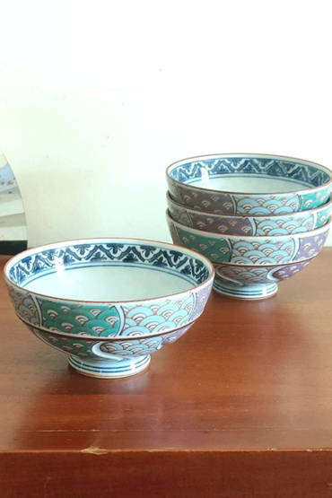 Arita ware Rice bowl | Seigaiha