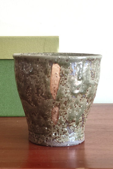 Kiyomizu ware Handmade Free Cup | Kinsai Oribe