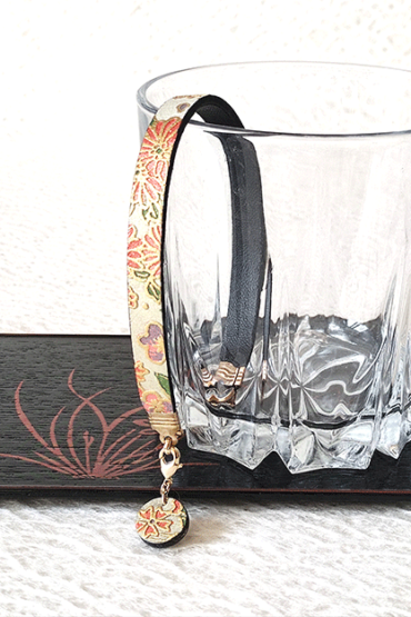 Sakura Bloom – Handmade Kyo-Yuzen Leather Bracelet