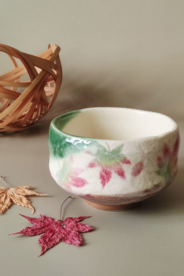 Mino Ware Momiji Small Matcha Bowl