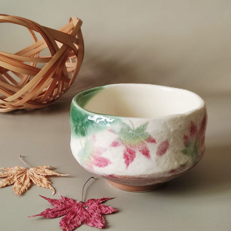 Mino Ware Momiji Small Matcha Bowl
