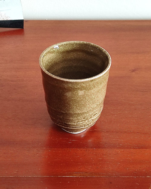 Oribe Brown Naga Yunomi – Mino Ware Teacup