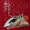 A luxurious Chirimen Furoshiki featuring a classic Ukiyo-e depiction of Sei Shōnagon, adorned with weeping cherry blossoms and an excerpt from her famous Heian-period poem, set against a deep red background. Available at j-okini.com in Malta