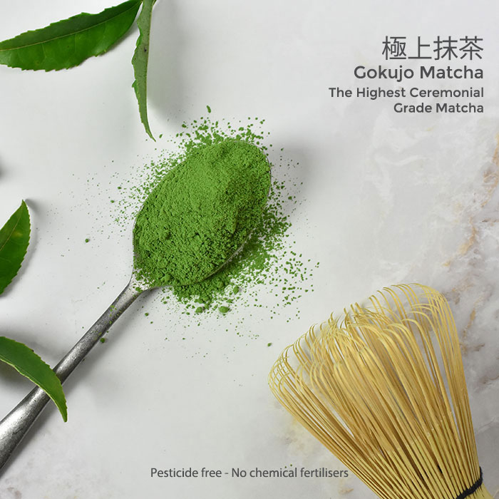 Buy the higest ceremonial grade Match online! It's grown without pesticides or chemical fertilizers and hand-packed in Kyusu! Available at j-okini.com in Malta