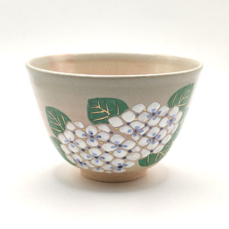 Kiyomizu-ware Matcha Bowl Ajisai (hydrangea)
