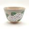 Kiyomizu-ware Matcha Bowl Ajisai by Kahou Nakamura, hand-painted white hydrangea with green leaves and gold outline. Buy online at j-okini.com in Malta