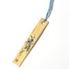 Japanese bamboo bookmark with blue wildflower design – Made in Japan. Available at j-okini.com in Malta