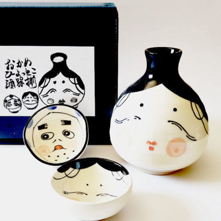 Okame & Hyottoko Sake Set