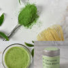 Bright green Matcha powder made from Okumidori and Saemidori cultivars. Japanese ceremonial grade Matcha tea in a tin, pesticide-free. Available at j-okini.com in Malta
