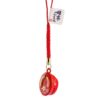 Brass Pokkuri Charm Bell – Red with Sakura Motif. Available at j-okini.com in Malta