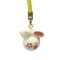 Rabbit-shaped netsuke bell with cherry blossom design, brass. Available at j-okini.com in Malta