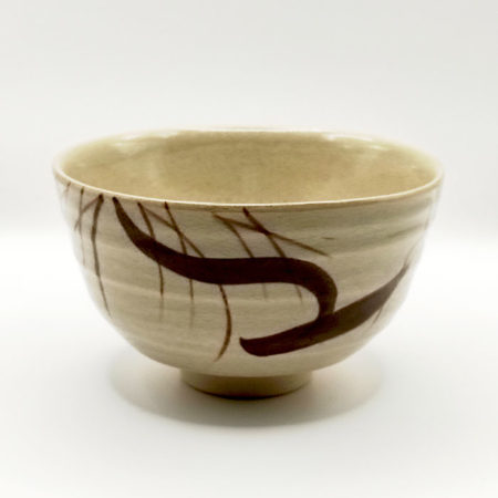 Vintage Handmade Beige Matcha Bowl