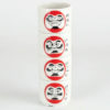 An elegant Mino ware set includes one Tokkuri (sake bottle) and four Ochoko (sake cups), each decorated with the four expressive faces of Daruma: Smiling (Nikkori), Laughing (Warai), Glancing (Nirami), and Surprised (Bikkuri).. Available at j-okini.com in Malta