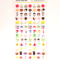 Japanese mini sticker sheet featuring seasonal motifs for spring, summer, autumn, and winter, made in Japan.