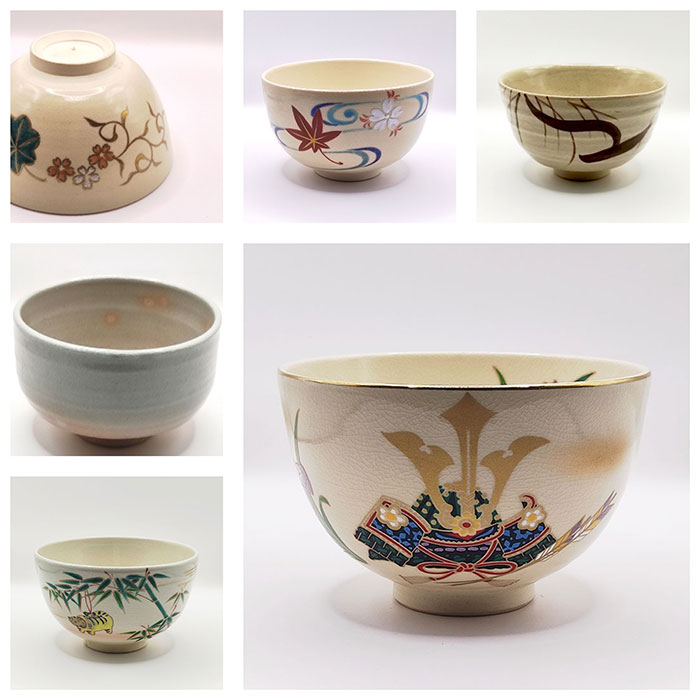 Vintage matcha bowls from Kyoto