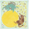 Green organic cotton Furoshiki featuring a playful cat with a ball of yarn, designed by Kata Kata, made in Japan.. Available at j-okini.com in Malta