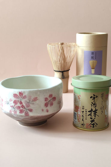 Japanese Uji Matcha & Sakura Bowl Set