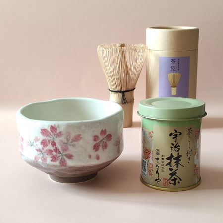 Japanese Uji Matcha & Sakura Bowl Set