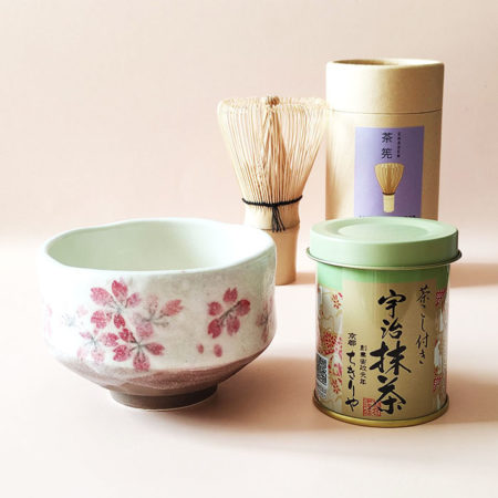 Japanese Uji Matcha & Sakura Bowl Set
