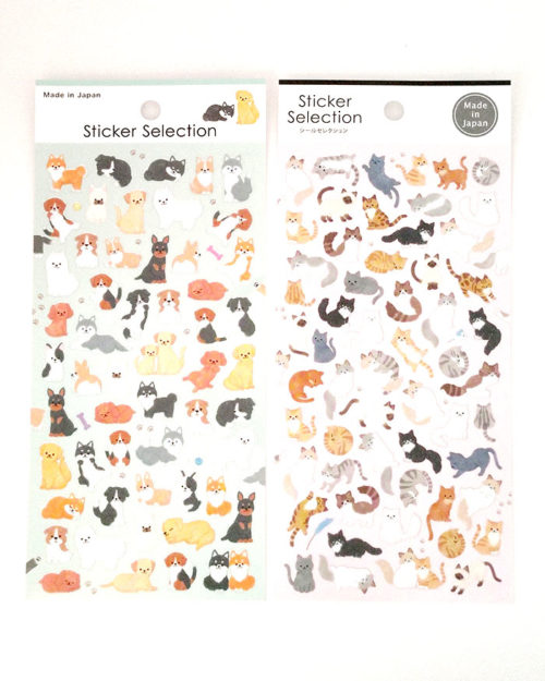 Cute Cat & Dog Sticker Selection