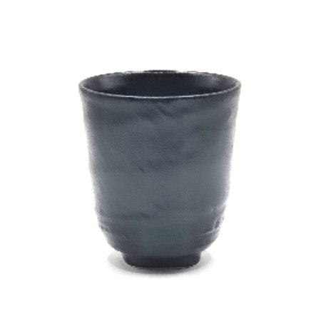 Tenmoku Glaze Naga Yunomi Tea Cup