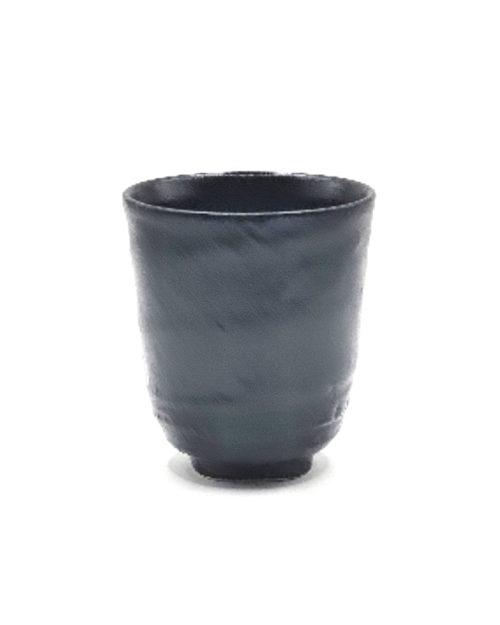 Mino ware black Tenmoku glaze yunomi tea cup handmade in Japan. Available at j-okini.com in Malta