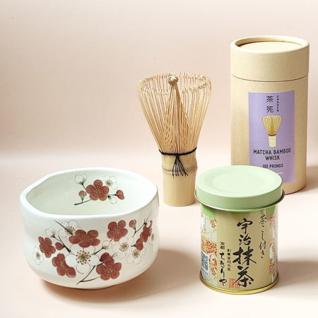 Japanese Uji Matcha & Ume – Plum blossoms Bowl Set